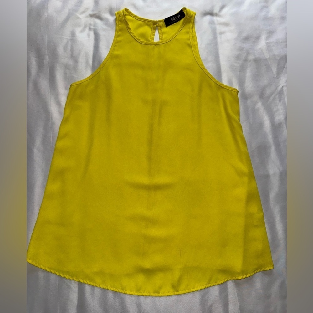 Lulu's Vibrant Yellow Tank Top Size Small